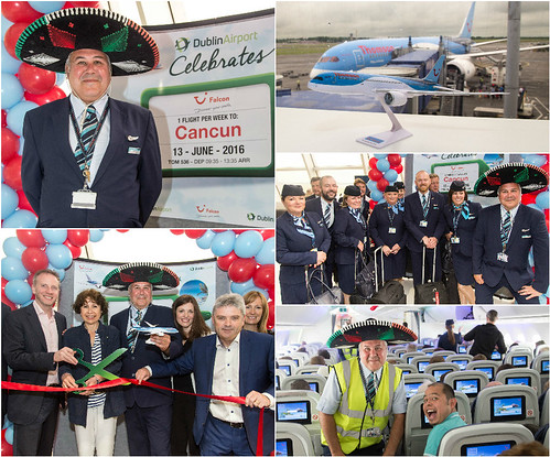 Inauguración del vuelo directo Dublín-Cancún