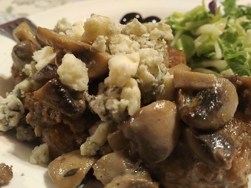 Lamb and Buffalo Meatballs with Mushroom Sauce and Gorgonzola