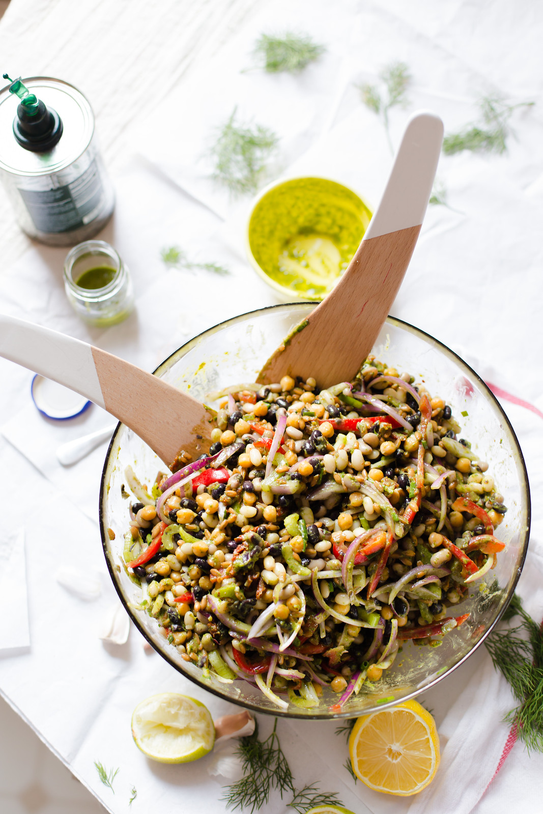 Mixed Bean Salad with Cilantro Lime Vinaigrette