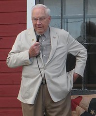 Chet Krause speaking at the unveiling of the Numismatic News Historical Marker. - Copy