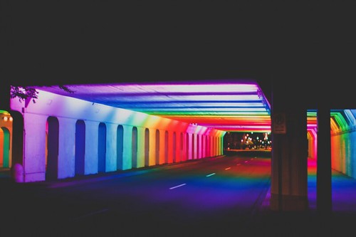 Tunnel of Lights, Railroad Park, Birmingham, Alabama,  "Light Rails" by Bill FitzGibbons
