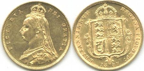1887 half sovereign