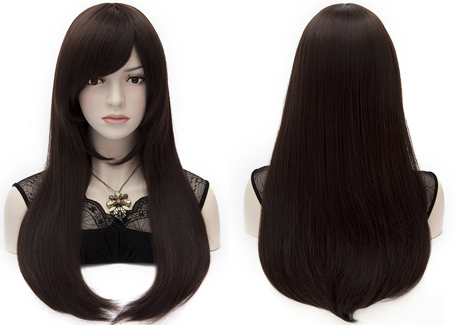 Capless 120% Cosplay Wigs Straight 24 Inches Synthetic Hair