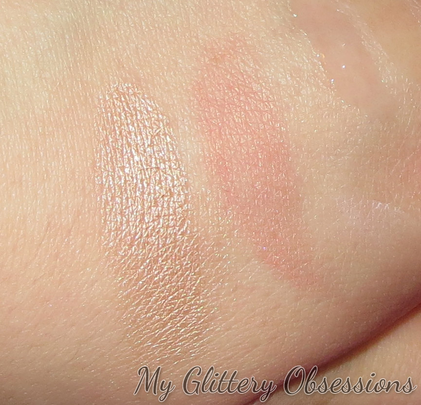 blush and highlighter swatches