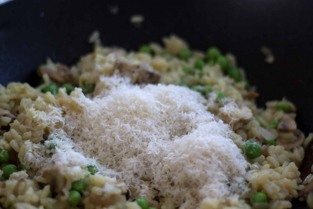 Recipe for homemade Risotto with Cod and Fresh Peas