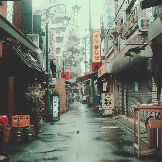Rainy food street
