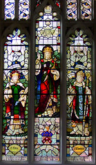 Christ flanked by St Edmund and St Felix (name labels erroneously transposed) by Percy Bacon, 1901
