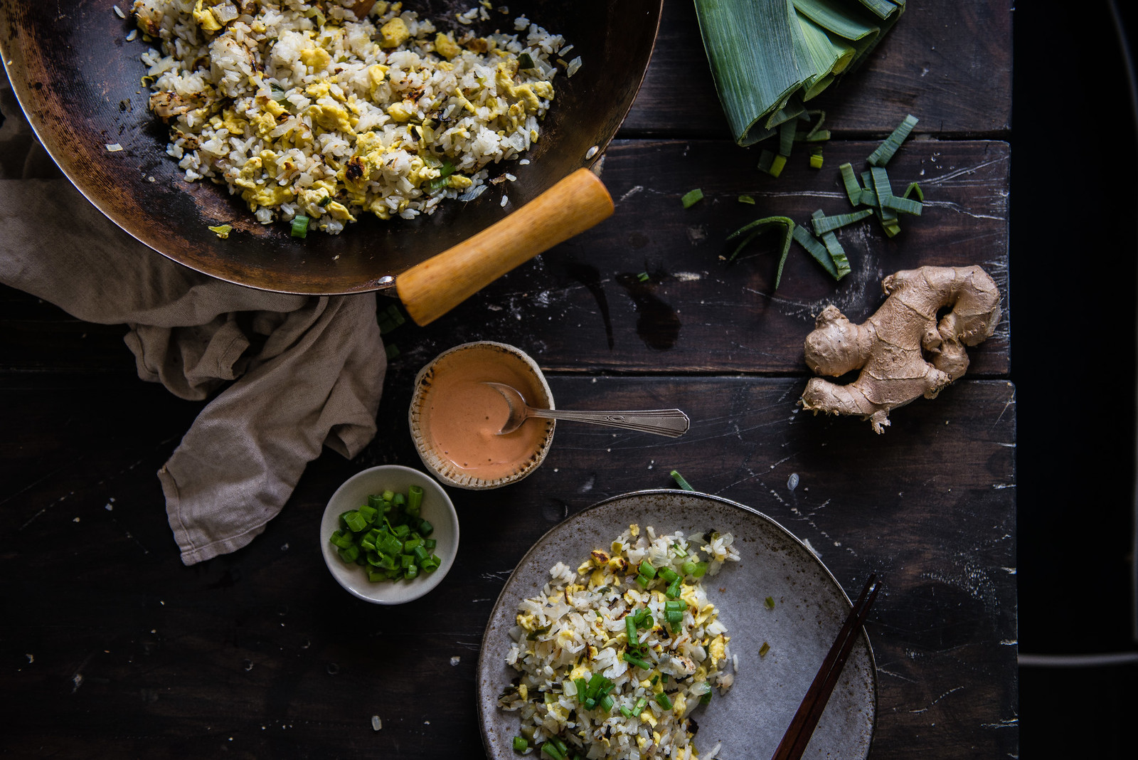 all of the alliums fried rice, from molly on the range | two red bowls