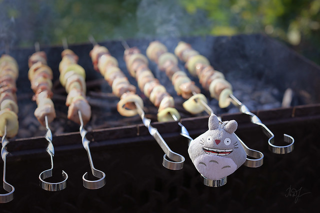Day #229: totoro is frying the chiche-kebab