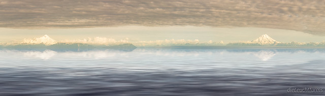 Reflections of Chigmit Mountains in Cook Inlet