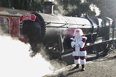3803 GWR 2884 class posing with Santa on the Battlefield Line, 2nd December 2012