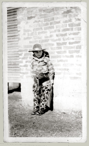 Child in cowboy outfit