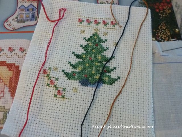 Cross Stitch Christmas Tree Ornament - From My Carolina Home