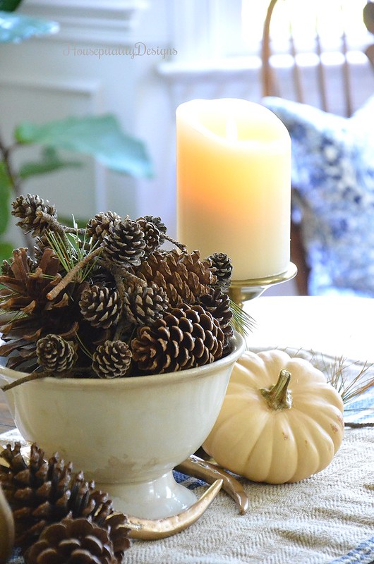 Fall Vignette - Antlers - Pinecones - Housepitality Designs