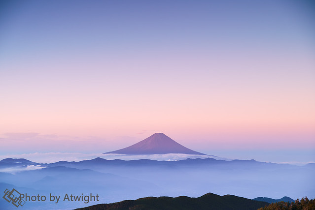 A distant view of Mt. Fuji