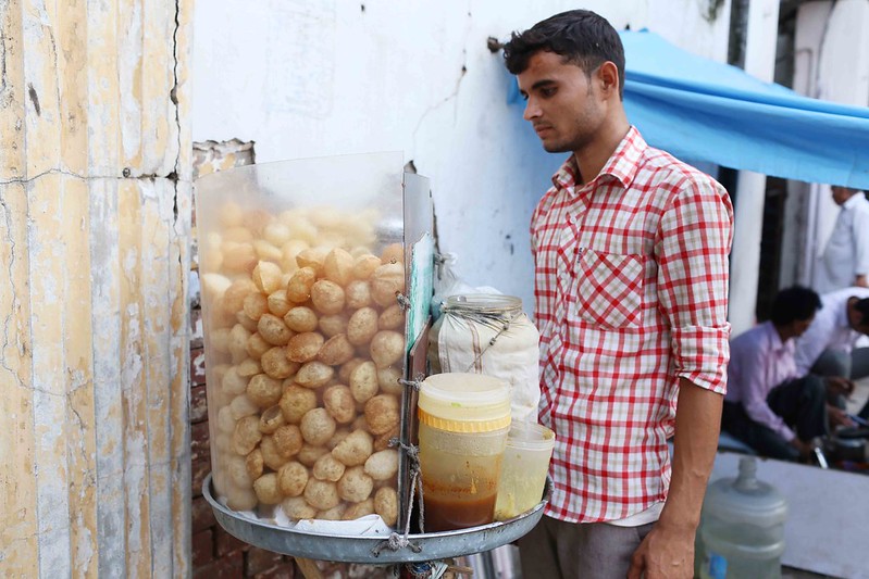 City Food - The Archaeology of a Pavement Golgappa Stall, Connaught Place