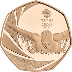 2016 Olympic 50 pence in gold