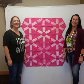 A fun class with Gudrun Erla Gisladottir yesterday at the Quilting in the Hills retreat.