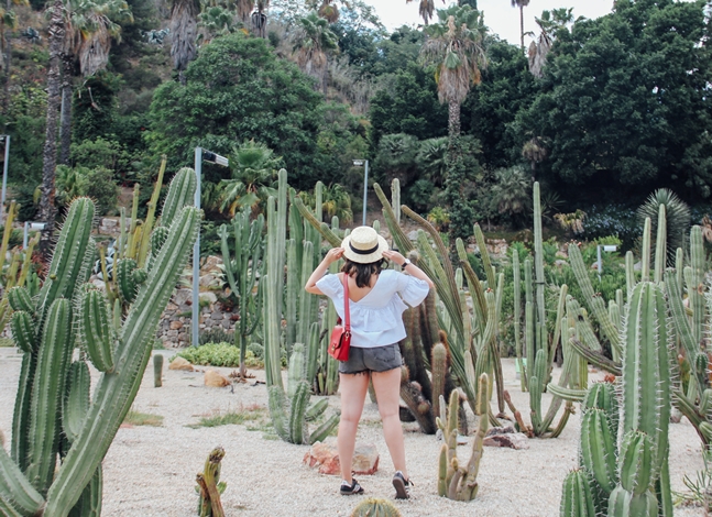levis shorts look furla metropolis cactus barcelona montjuic mossen costa i llobera