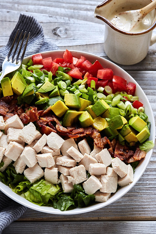 Turkey Club Chopped Salad with Aioli Vinaigrette {Paleo-friendly}