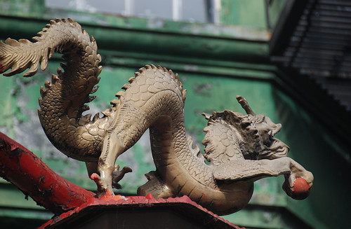 Dragon Lamppost in Vancouver's Chinatown