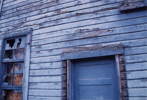 La Conner, Washington: Building of Blue Weathered Wood