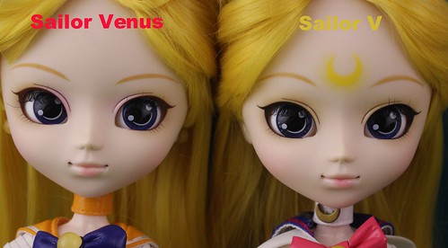 Sailor Venus & Sailor V face up comparison