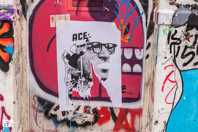 A.CE London, Street Art Pasteups in London. Photo ©Hookedblog