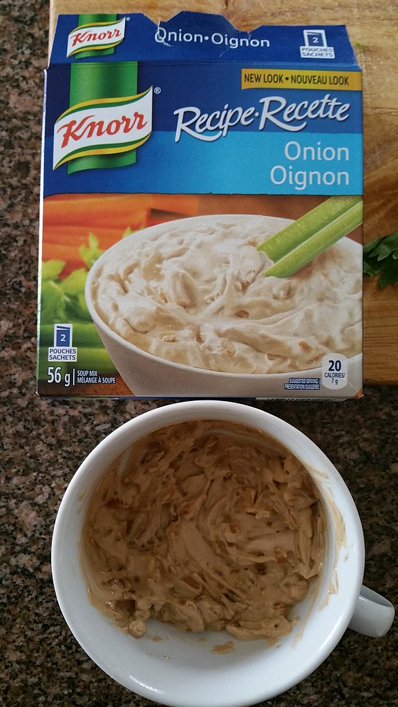 Knorr Onion Soup - box (front) and onion dip