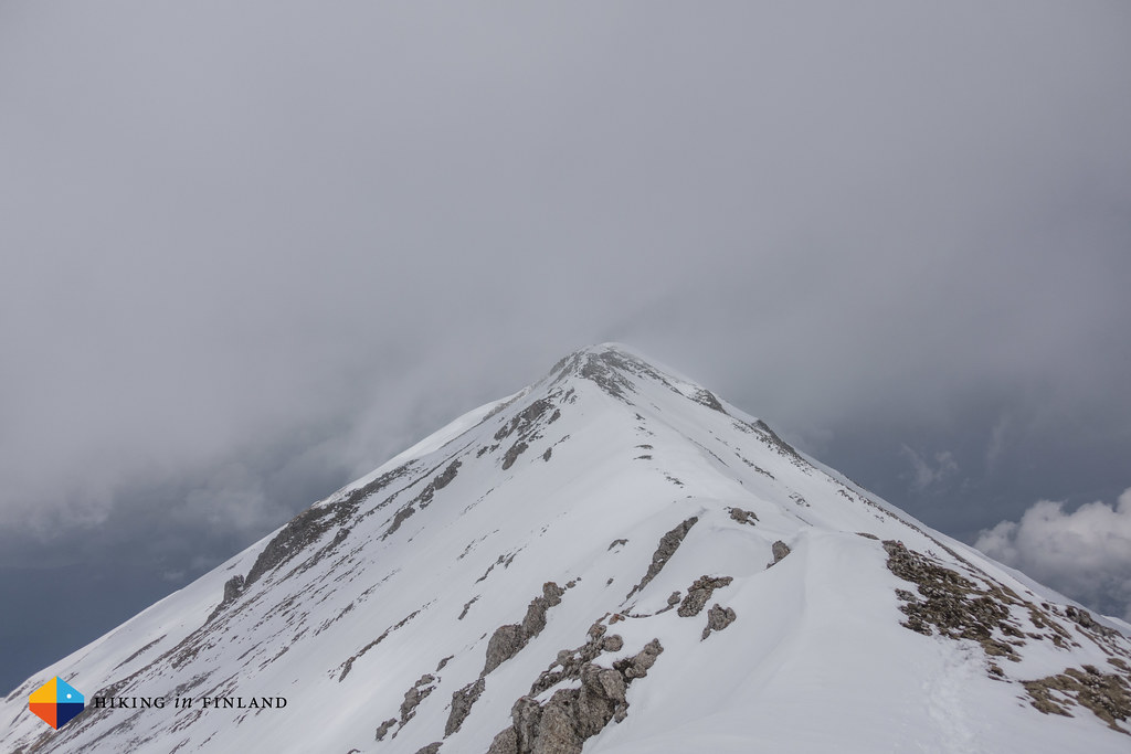 Snowy Ljuboten Summit ridge