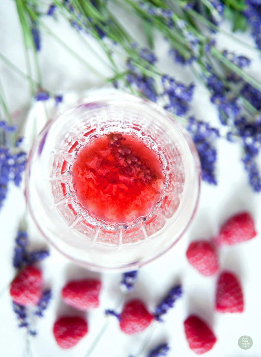 Raspberry-lavender lemonade