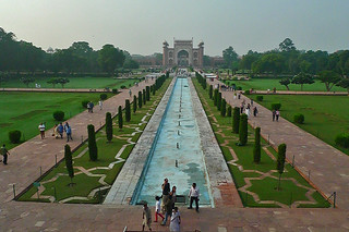 Agra - Taj Mahal view from