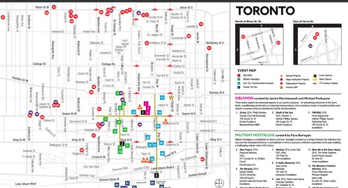 Toronto Nuit Blanche events map, 2016, screen shot