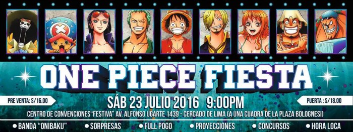One Piece Fiesta | 23 de julio en C.C. Festiva