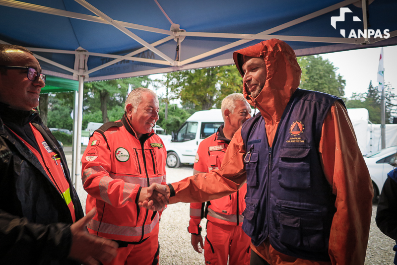 Esperti protezione civile europea al campo Anpas