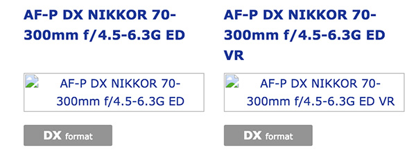 ニコン AF-P DX NIKKOR 70-300mm f/4.5-6.3G ED