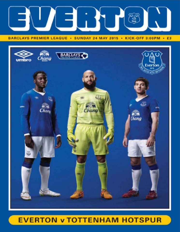 Match programme - Everton v Tottenham Hotspur - Sunday 24th May 2015