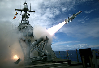 USS Coronado (LCS 4) launches harpoon missile during RIMPAC USS Coronado (LCS 4) launches harpoon missile during RIMPAC